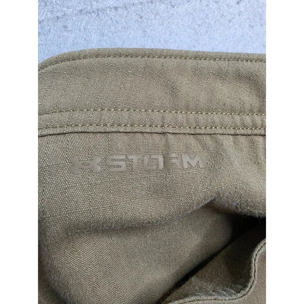 Under Armour Storm Pants Men's 40x32 Khaki Ripstop Straight Leg Hiking Outdoor